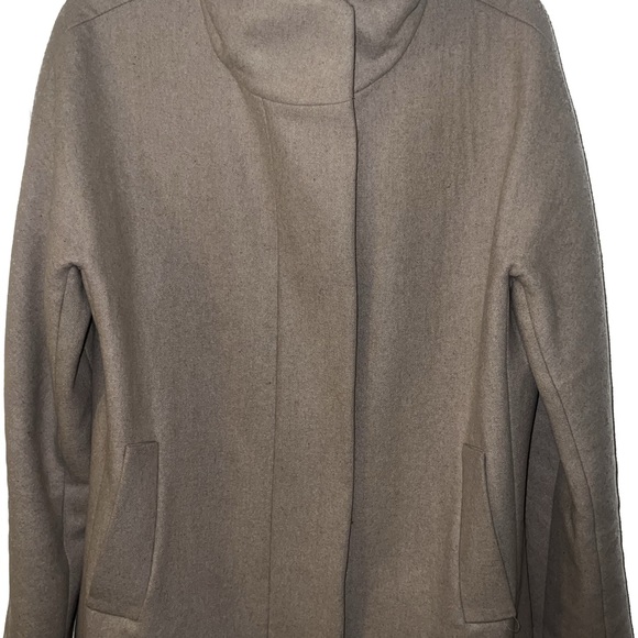 J. Crew Light Beige City Coat- Wool Blend Jacket Women’s Size 12 - Picture 2 of 5